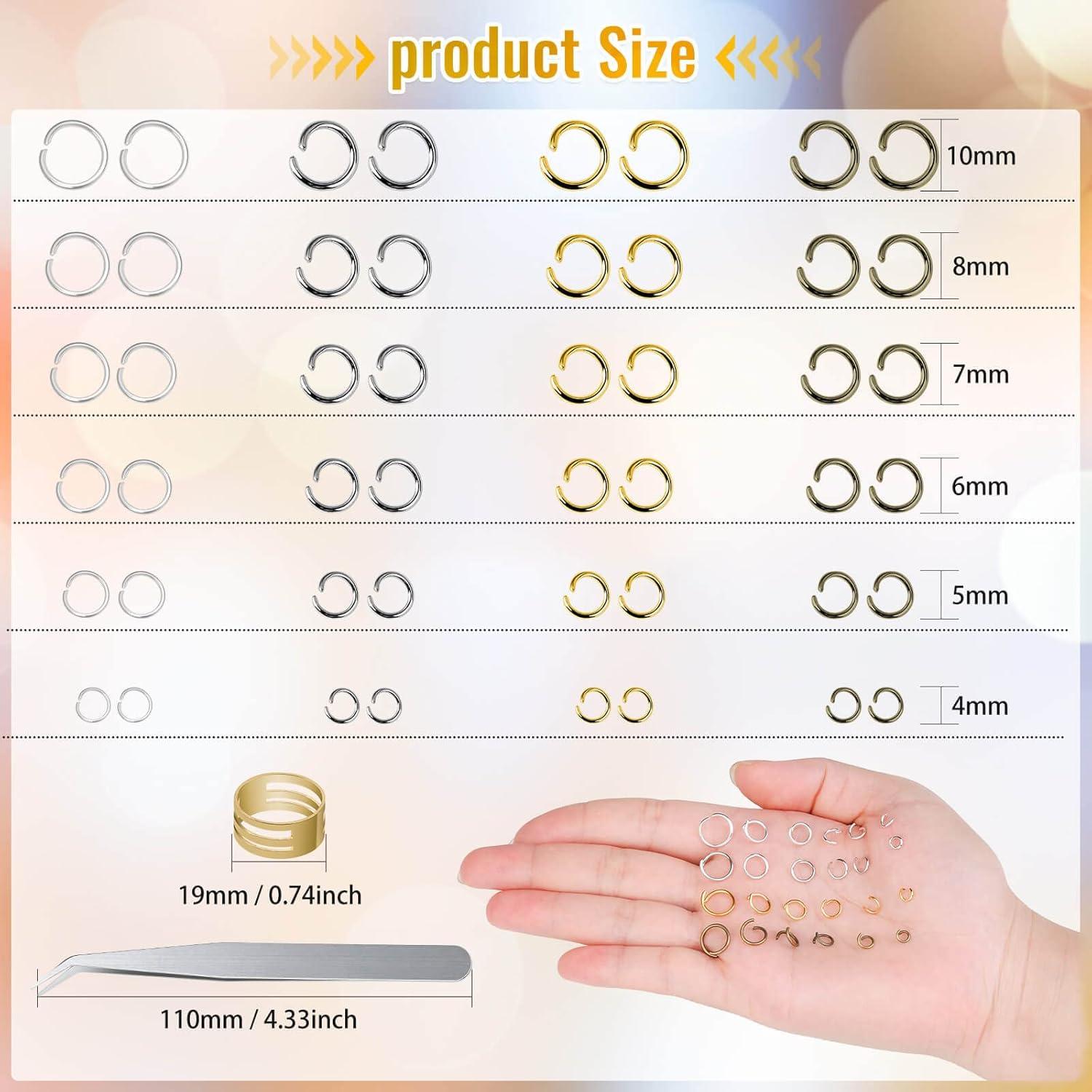 2840 Piezas Anillas Abiertas Shynek para Joyería 4-10mm