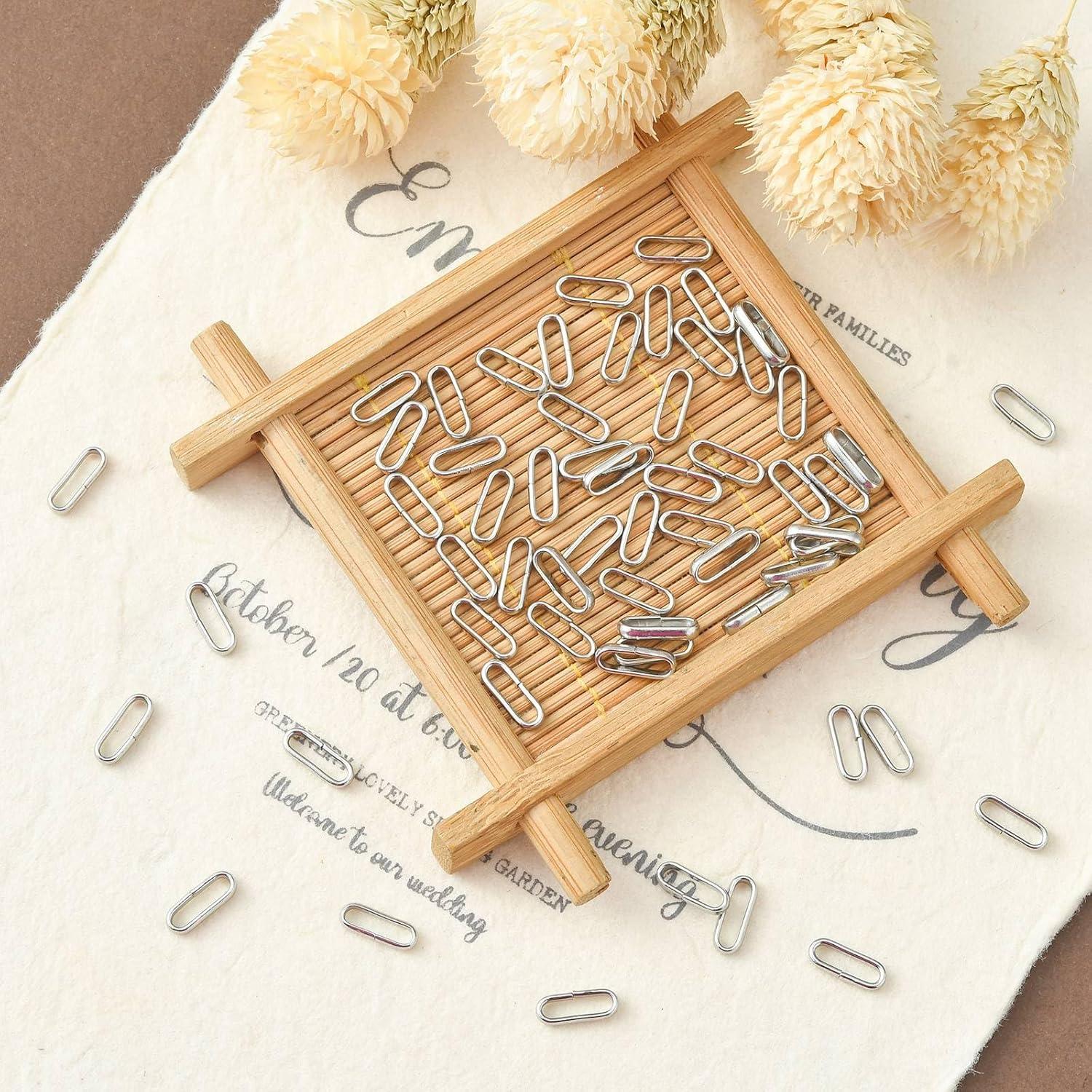 Anillos Abiertos de Acero Inoxidable LiQunSweet 60 Pcs 10x3.5mm