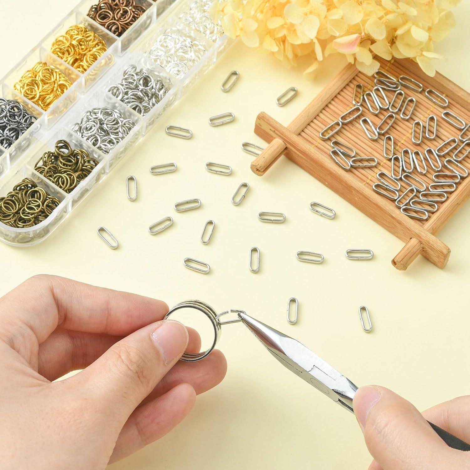 Anillos Abiertos de Acero Inoxidable LiQunSweet 60 Pcs 10x3.5mm