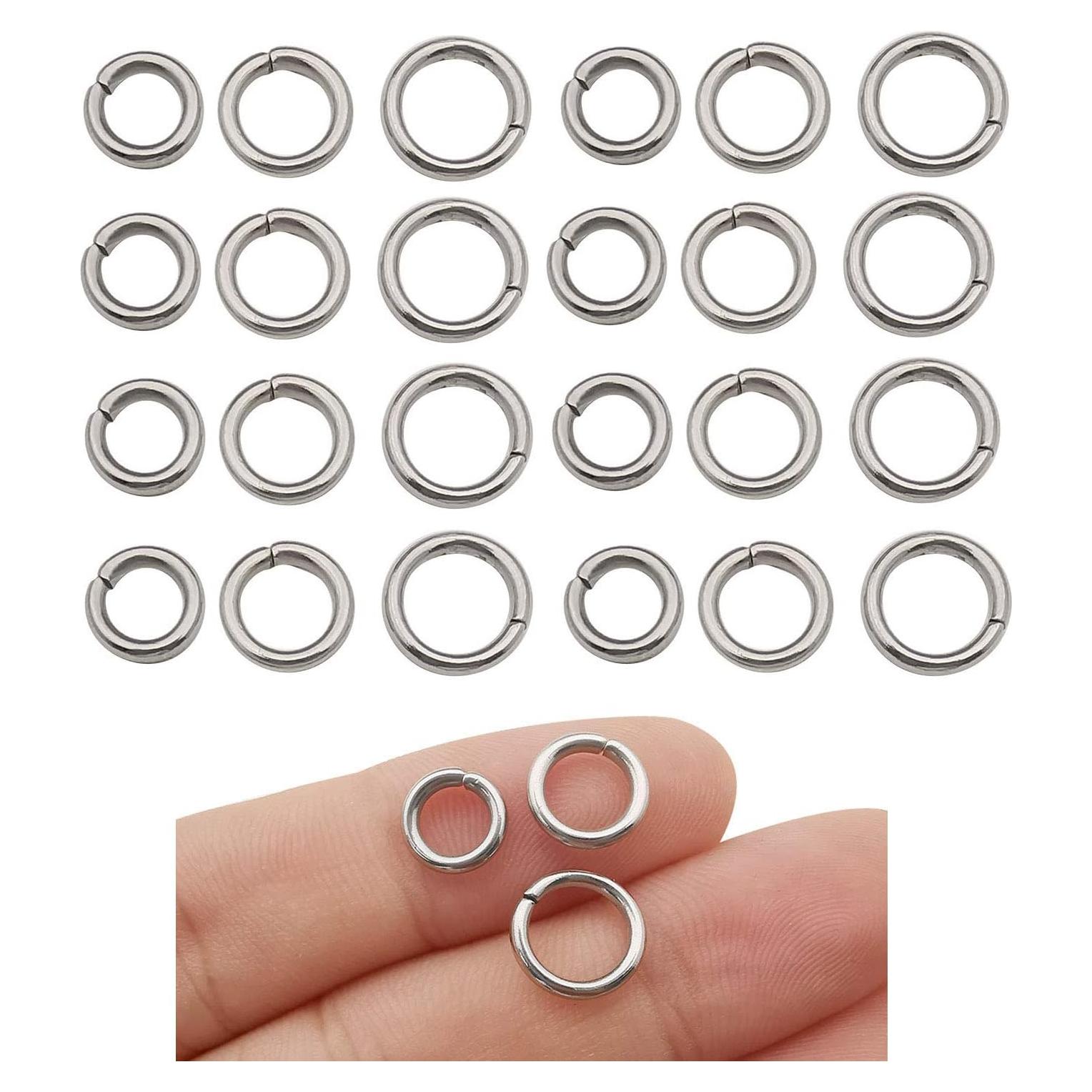 300 Anillos de Salto Acero Inoxidable 8mm 9mm 10mm WOCRAFT