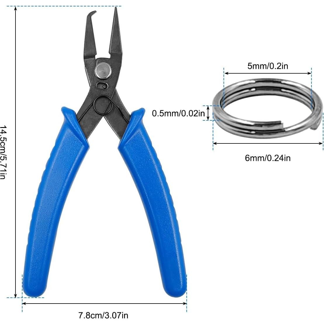 Kit de Alicates de Joyería lyfLux con 500 Anillos 6mm