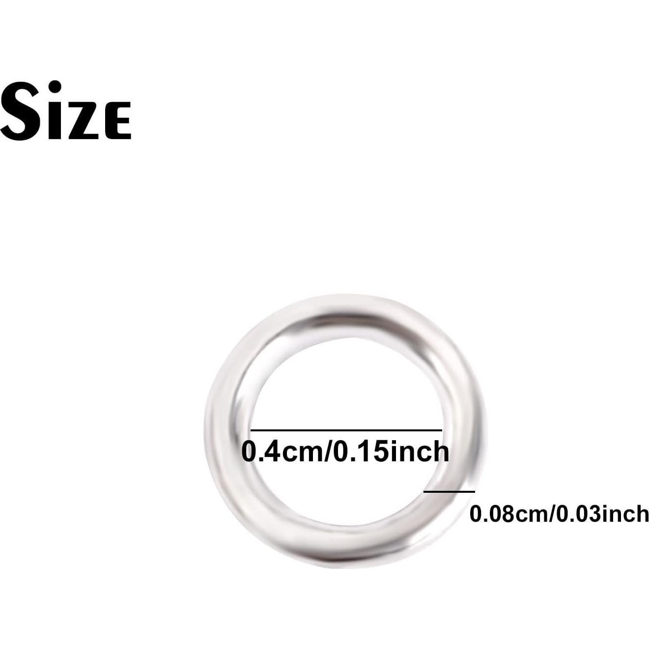 Anillas de Salto Cerradas Souarts Plata 4mm 100 Piezas