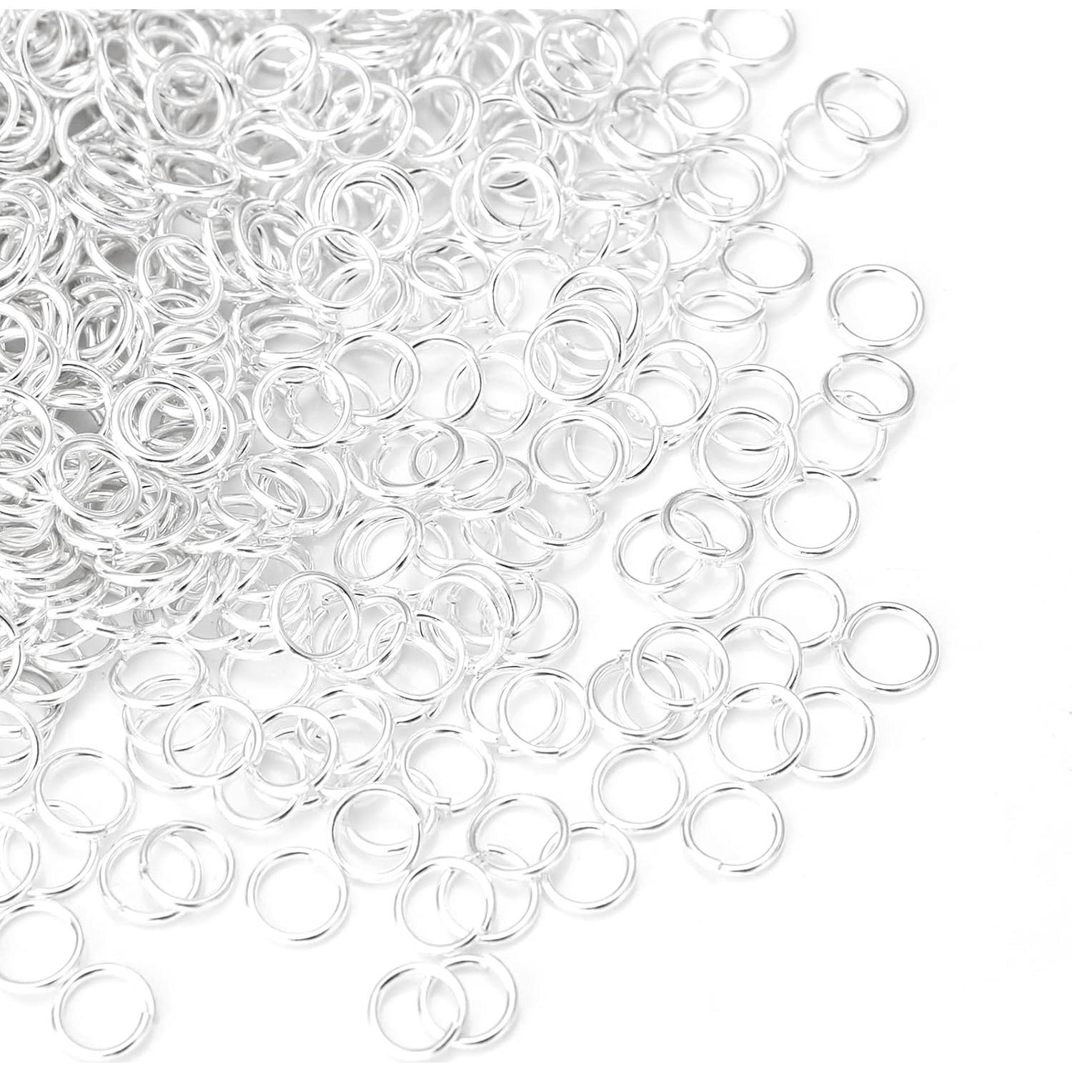 1000 Anillas Abiertas Plata Chuyau 4mm para Joyería DIY