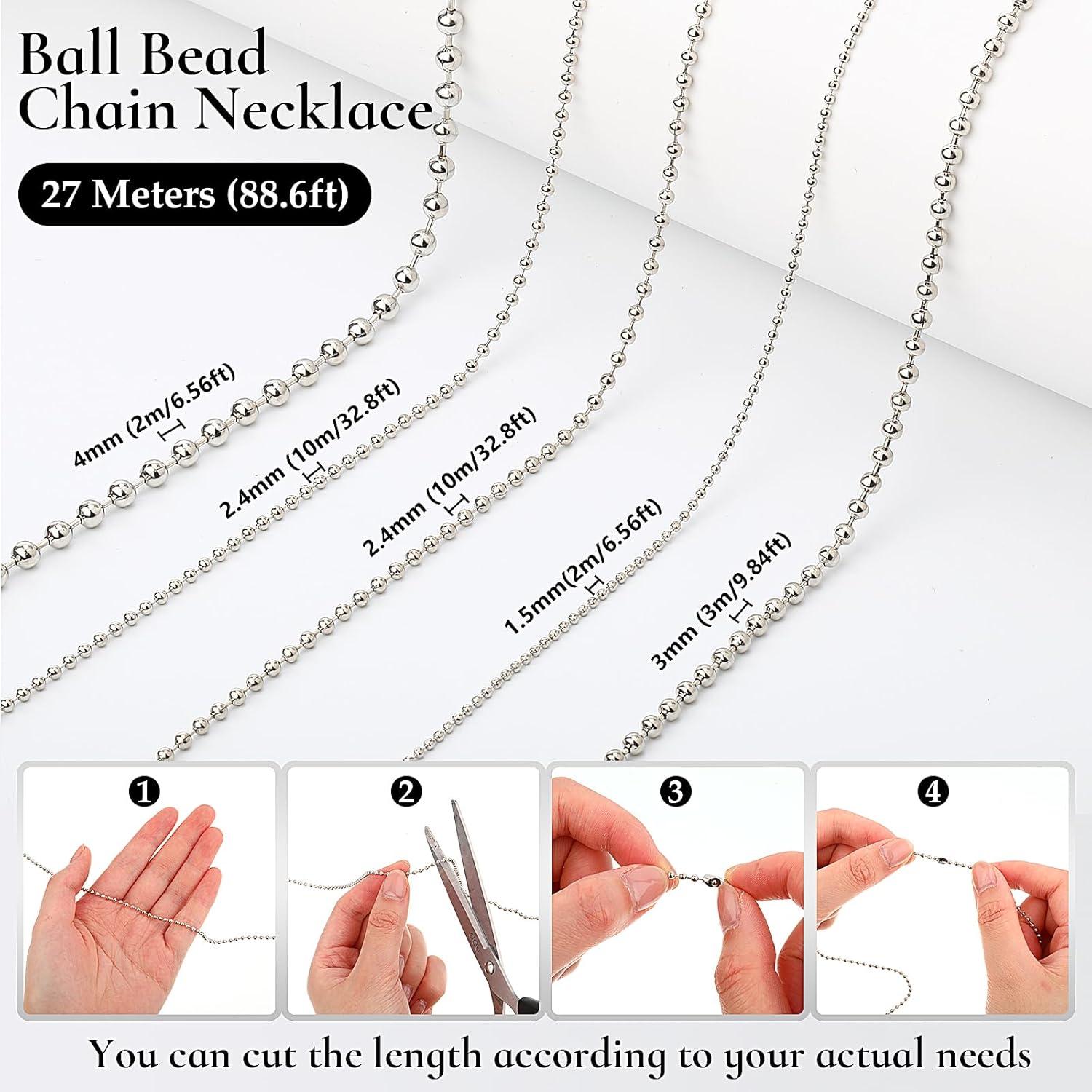 Kit de Fabricación de Joyas DIY Landical 27m Cadenas y Accesorios