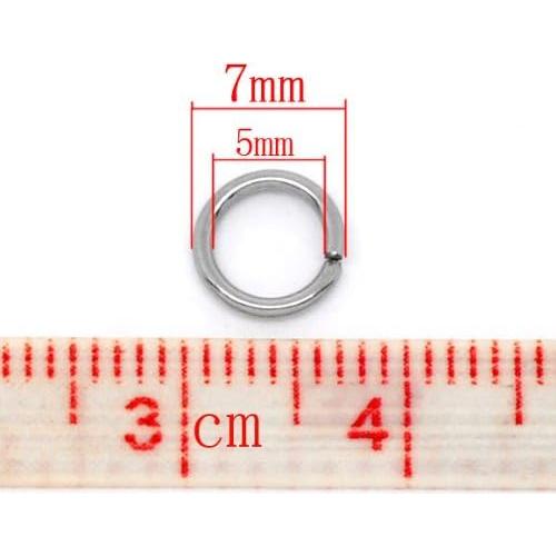 Conectores de Anillas Abiertas Valyria 500pcs Acero Inoxidable 7mm