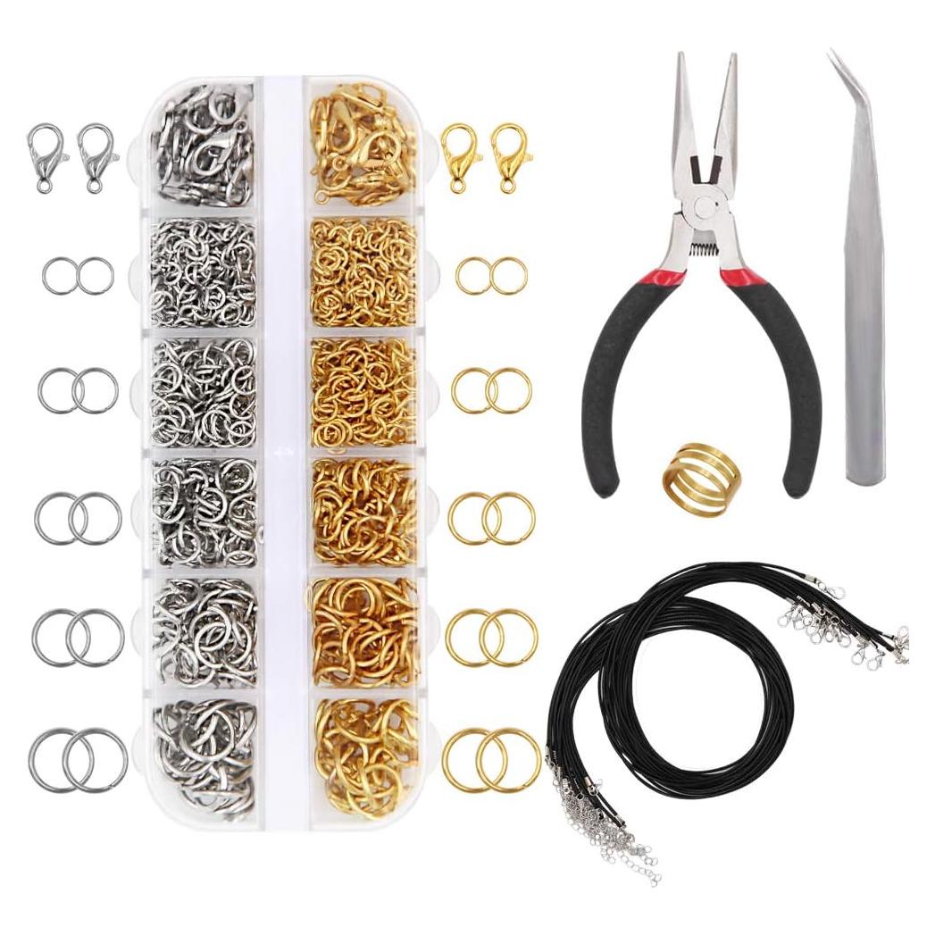 Kit de Joyería EuTengHao 1314 Piezas Anillas y Cierres