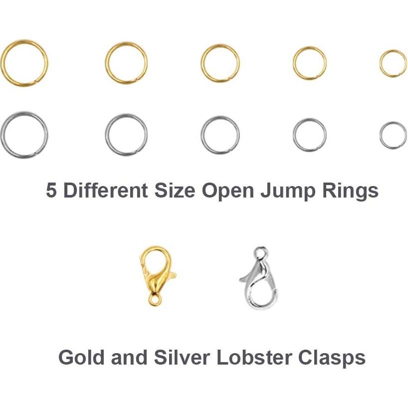 Kit de Joyería EuTengHao 1314 Piezas Anillas y Cierres