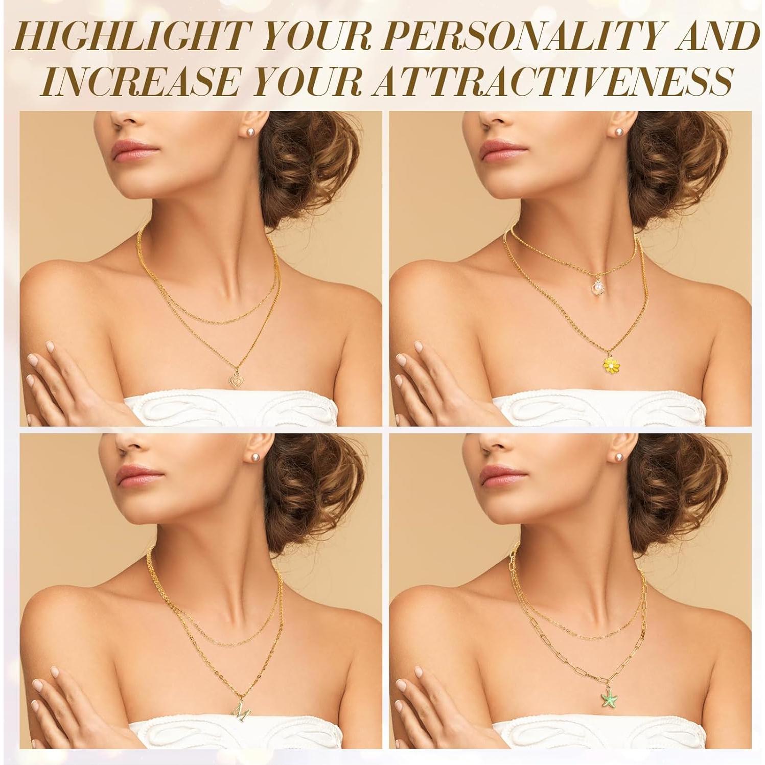 Kit de Joyería DIY Quelay - 8 Rollos de Cadena Dorada 26.2ft