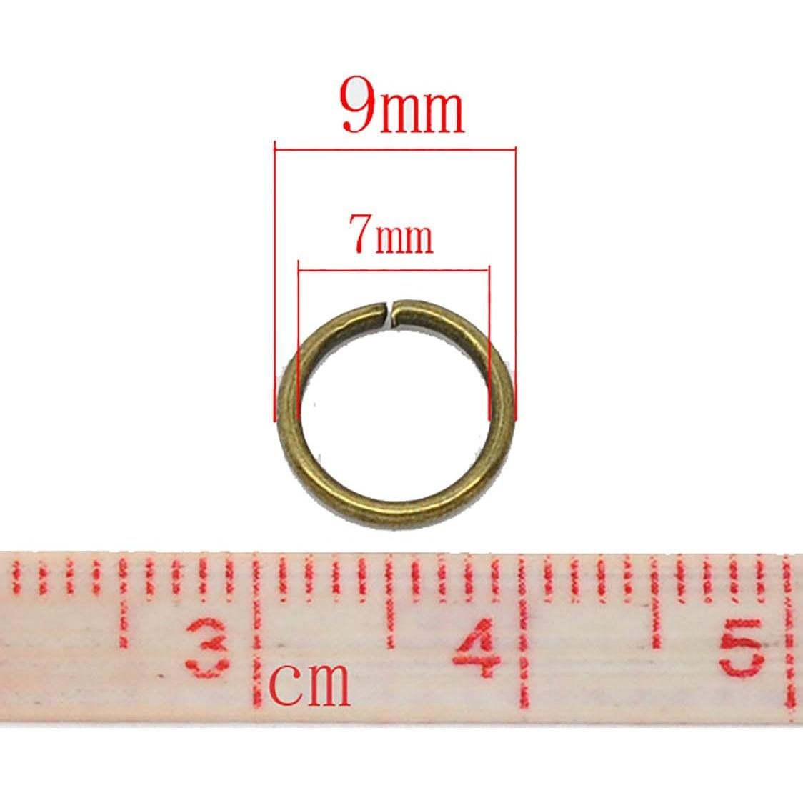 Anillas Abiertas de Bronce Antiguo HDSupplies 9mm 500pcs