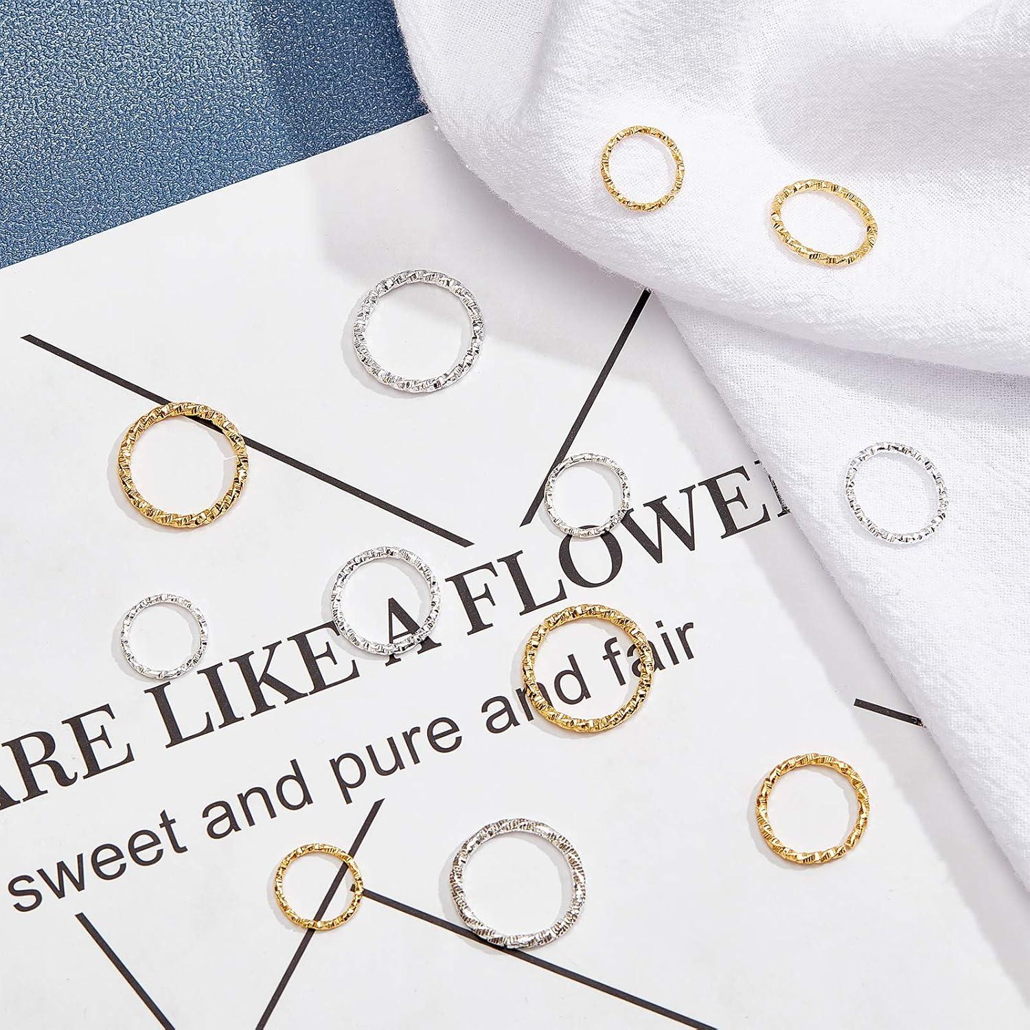 Anillas Abiertas Retorcidas PH PandaHall 300pcs Doradas Plateadas