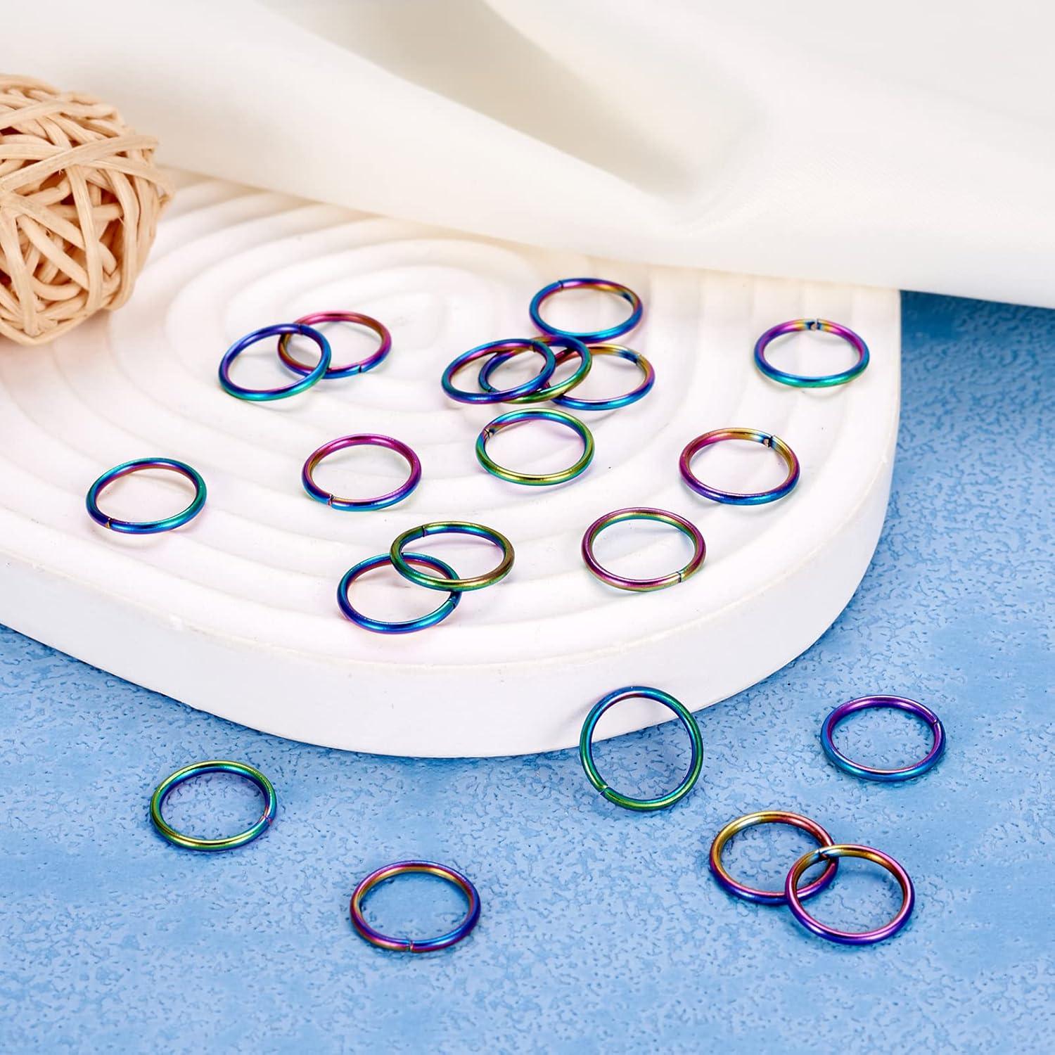 Anillas de Salto Abiertas KISSITTY 20pcs Acero Inoxidable 12mm