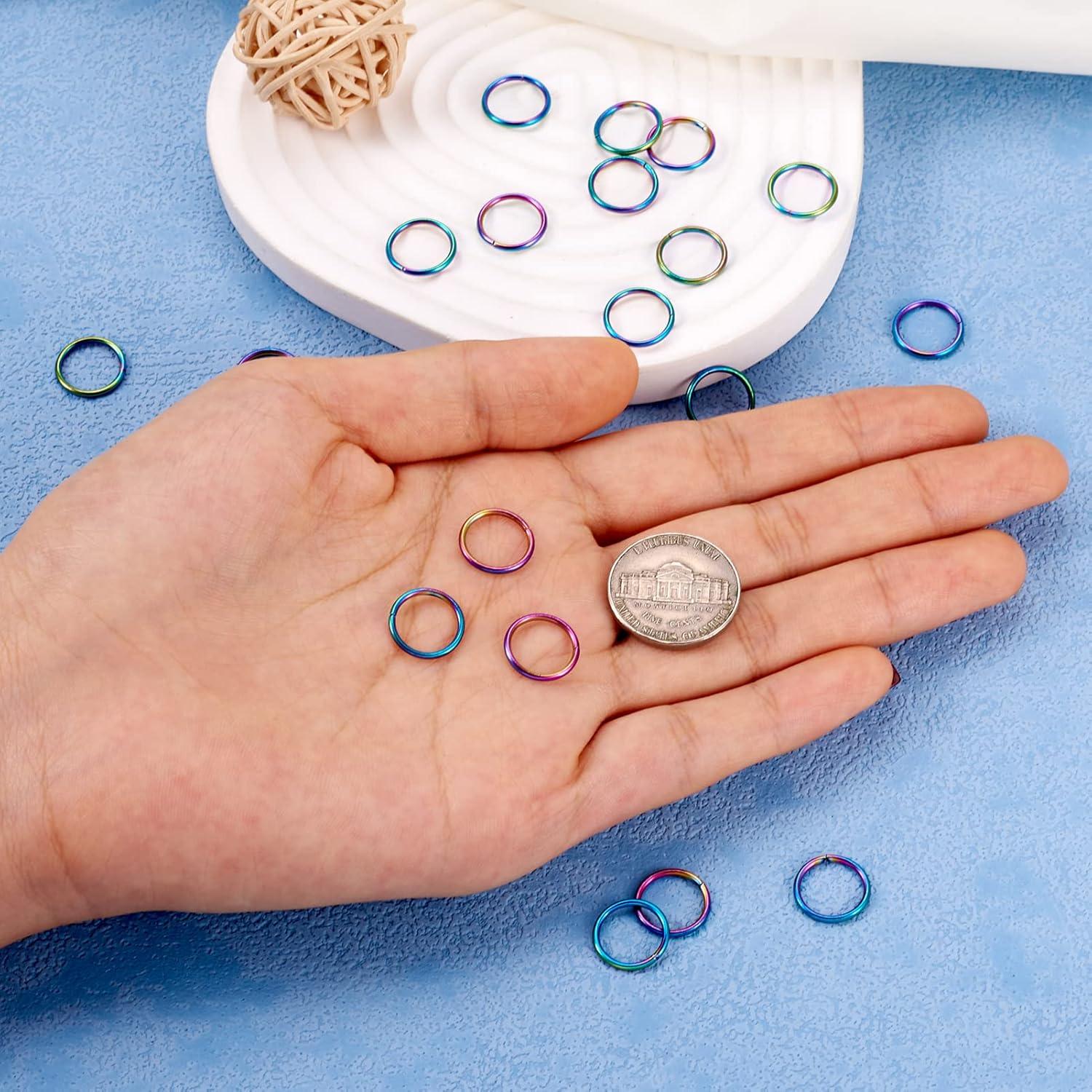 Anillas de Salto Abiertas KISSITTY 20pcs Acero Inoxidable 12mm