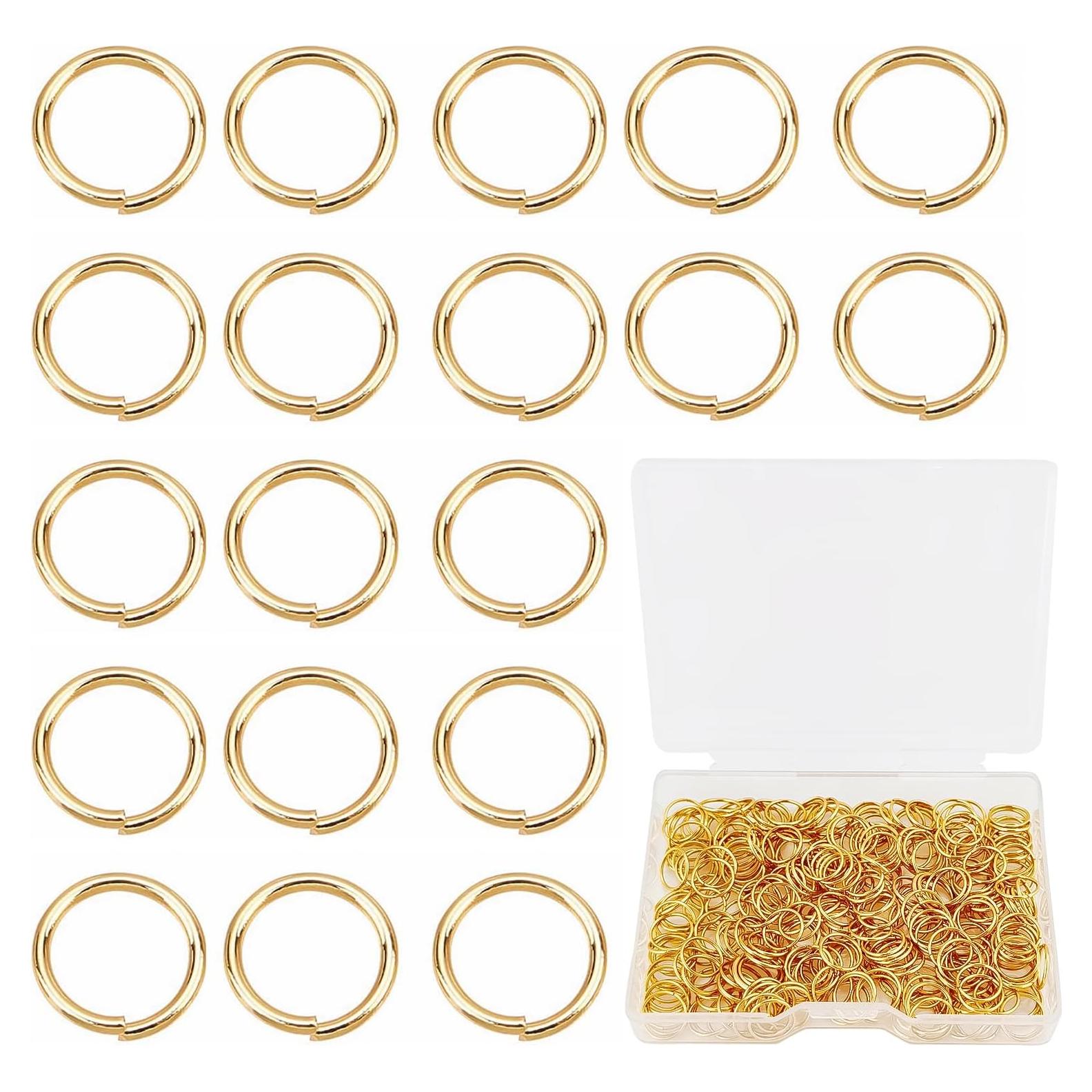 Anillas de Salto Abiertas CREATZONE 8mm Baño de Oro 18K 400pcs
