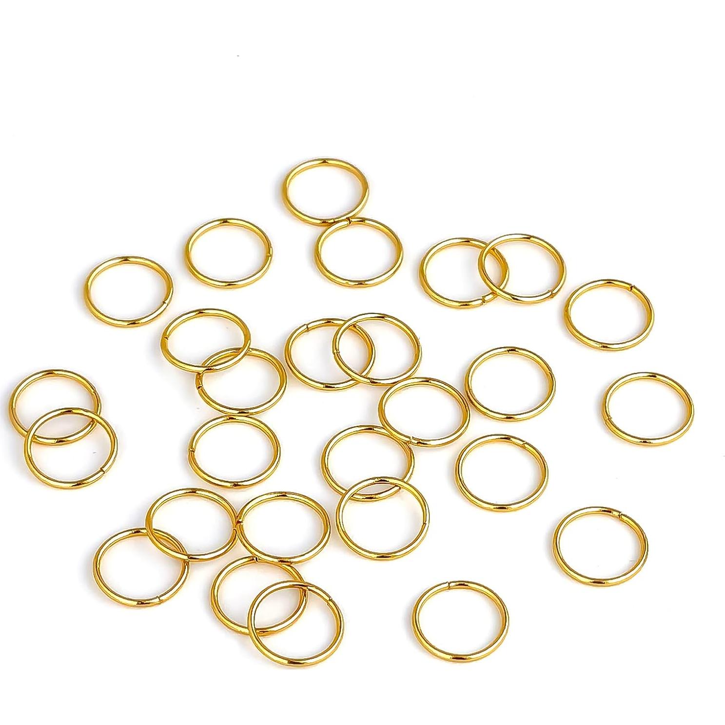 Anillas de Salto Abiertas CREATZONE 8mm Baño de Oro 18K 400pcs