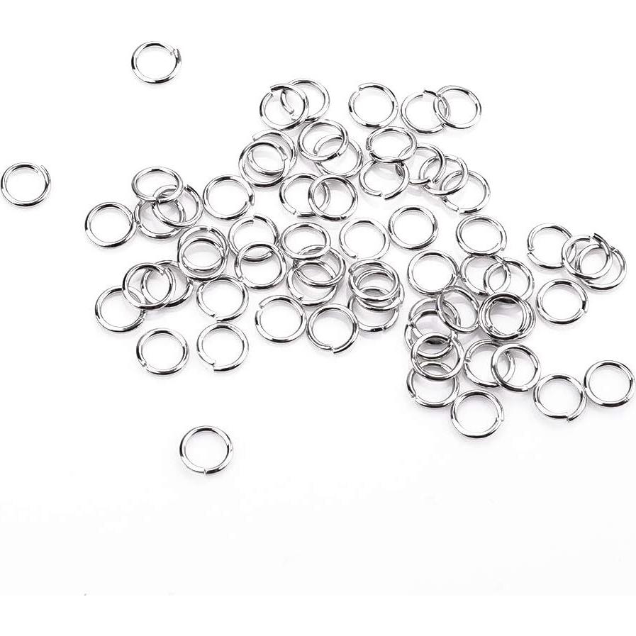 Anillas Abiertas de Plata Beadia 0.9x10mm 200pcs para Joyería DIY