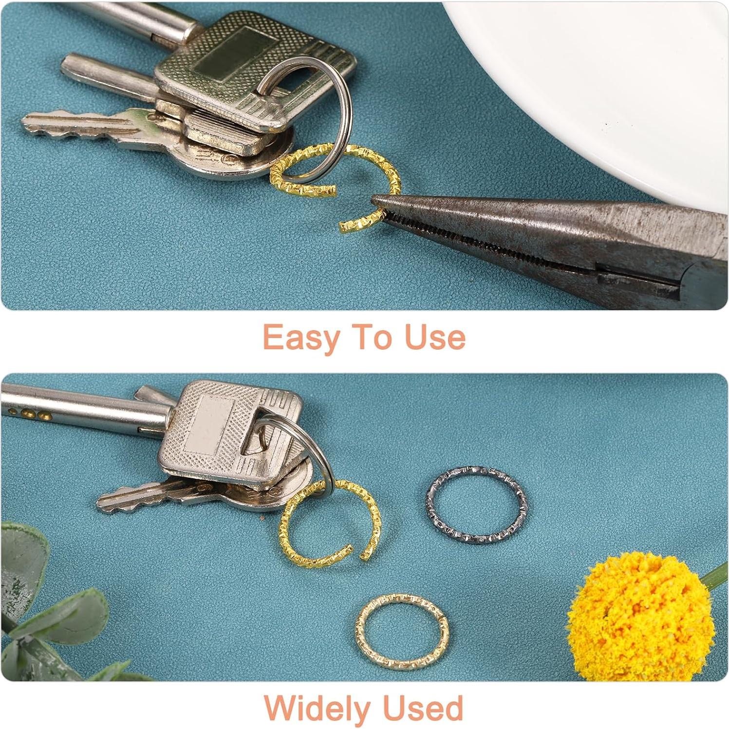 Anillas Abiertas de Metal uxcell 50Pcs 18mm Dorado Claro