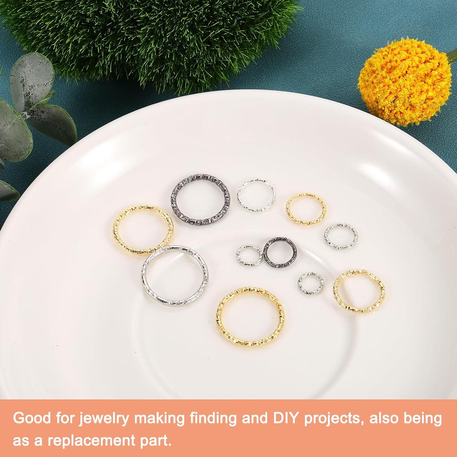 Anillas Abiertas de Metal uxcell 50Pcs 18mm Dorado Claro