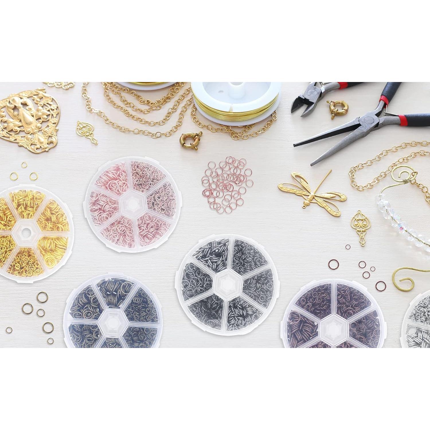 Anillas de Salto Abiertas Mandala Crafts Oro Rosa 1200 Piezas