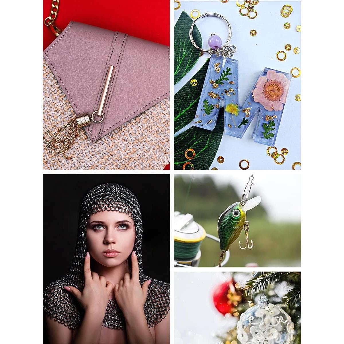 Anillas de Salto Abiertas Mandala Crafts Oro Rosa 1200 Piezas