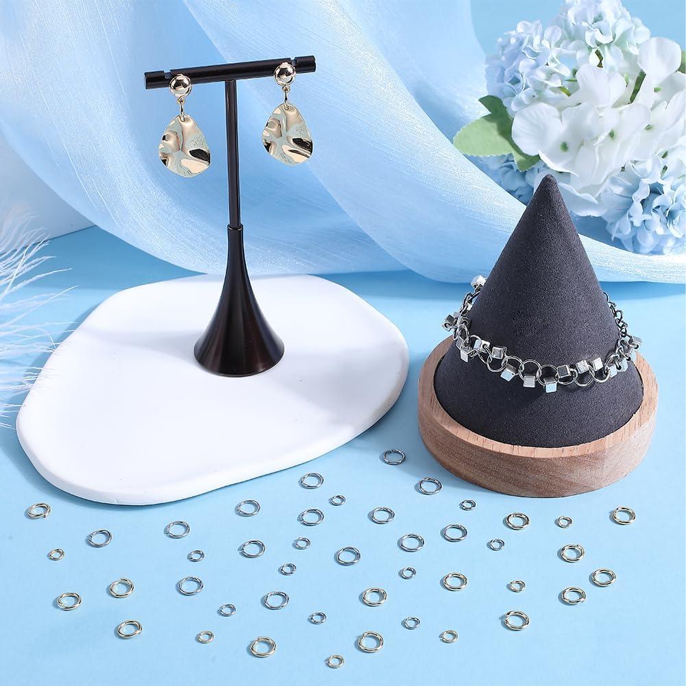 Anillas Abiertas Doradas SUNNYCLUE 800 Pcs Acero Inoxidable