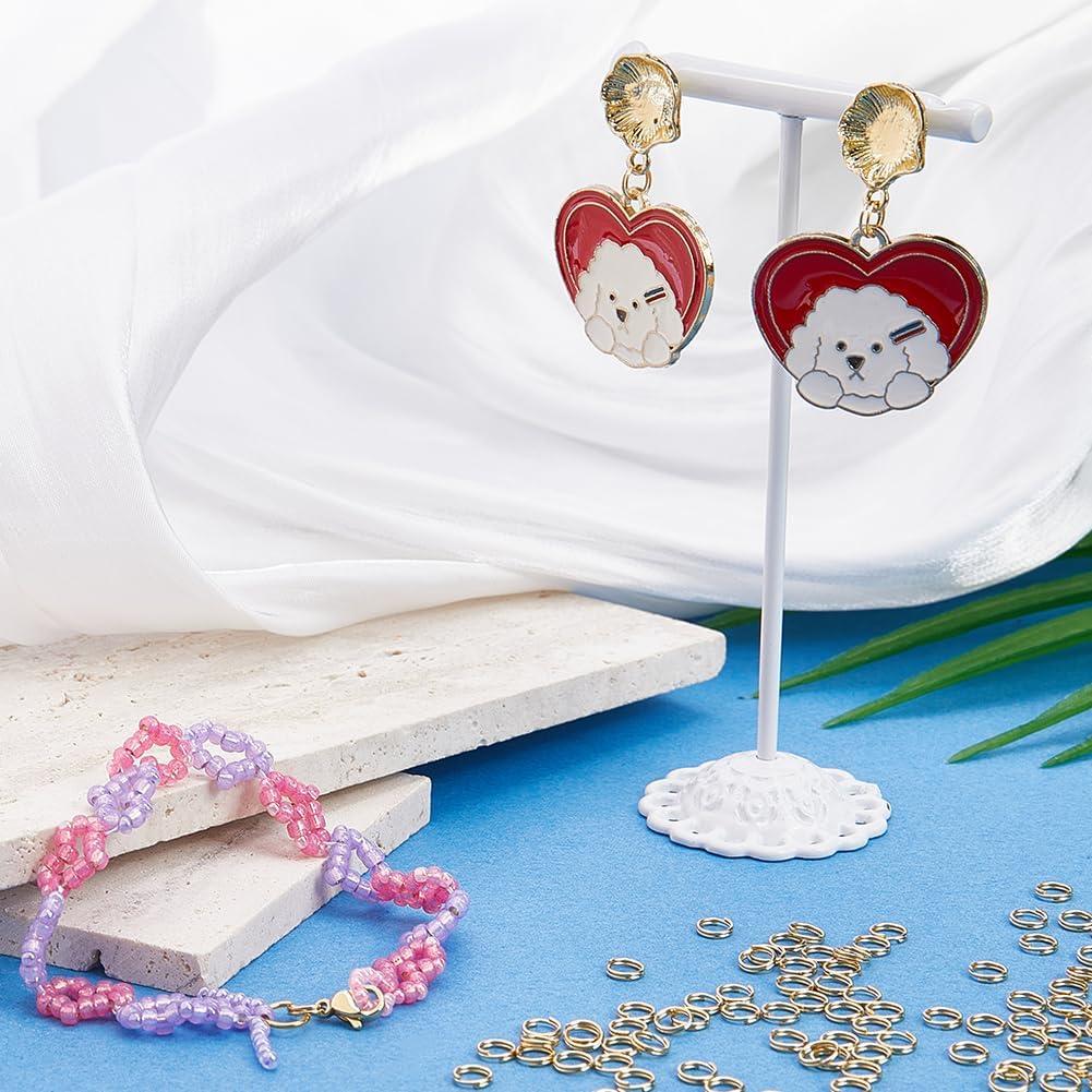 Anillas de Salto de Oro 18K SUNNYCLUE 500Pcs 5mm DIY Joyería