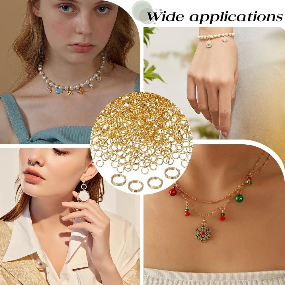 Anillas de Salto de Oro 18K SUNNYCLUE 500Pcs 5mm DIY Joyería