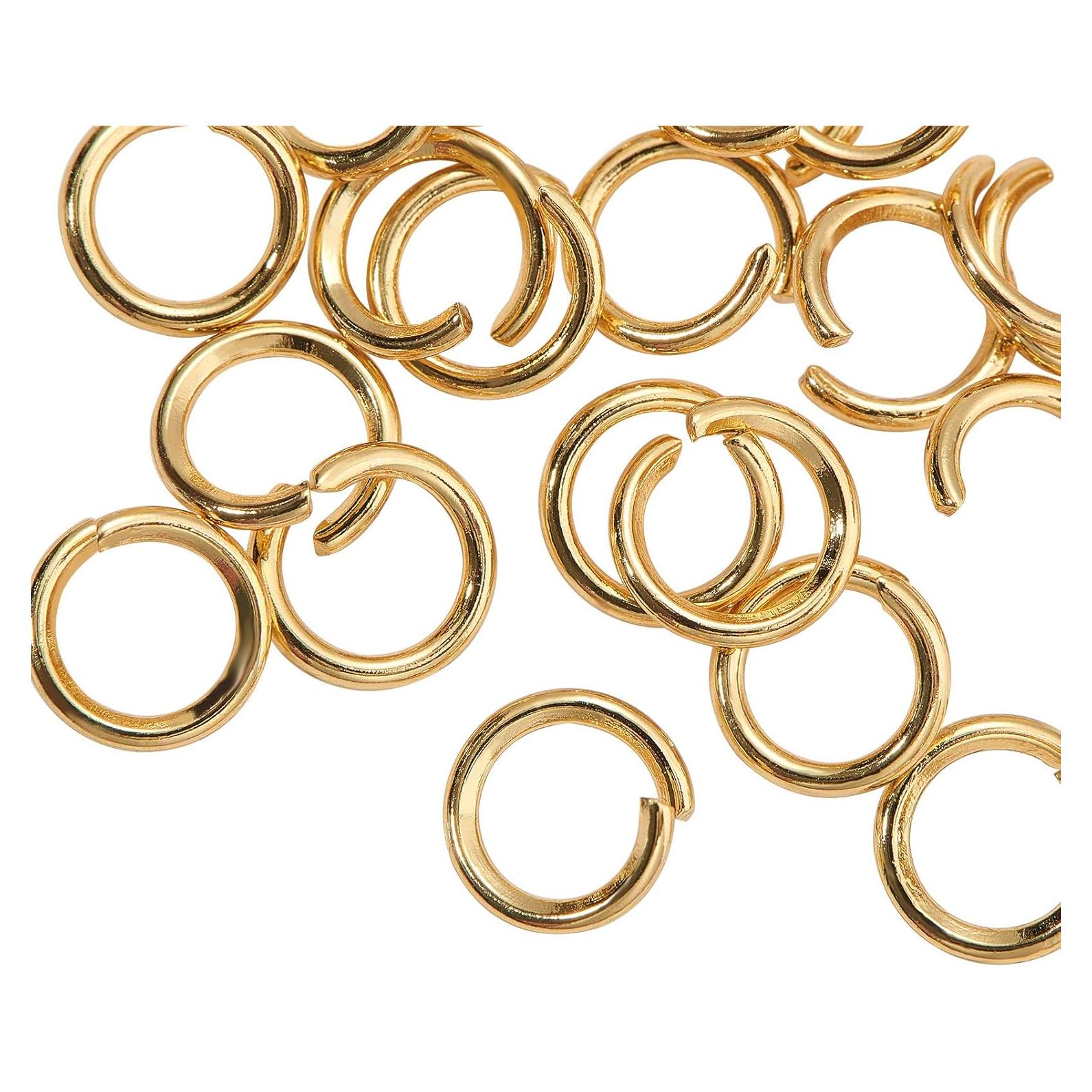 Anillas Abiertas Doradas 7mm 200 Pcs DanLingJewelry