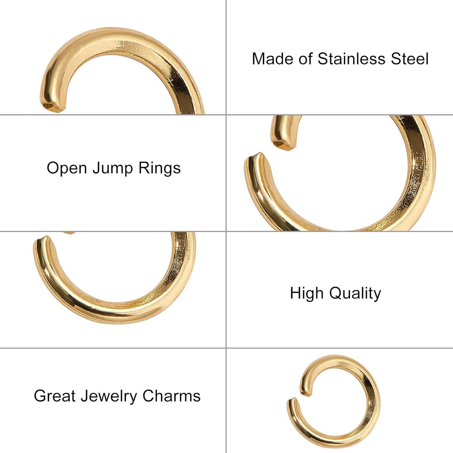 Anillas Abiertas Doradas 7mm 200 Pcs DanLingJewelry