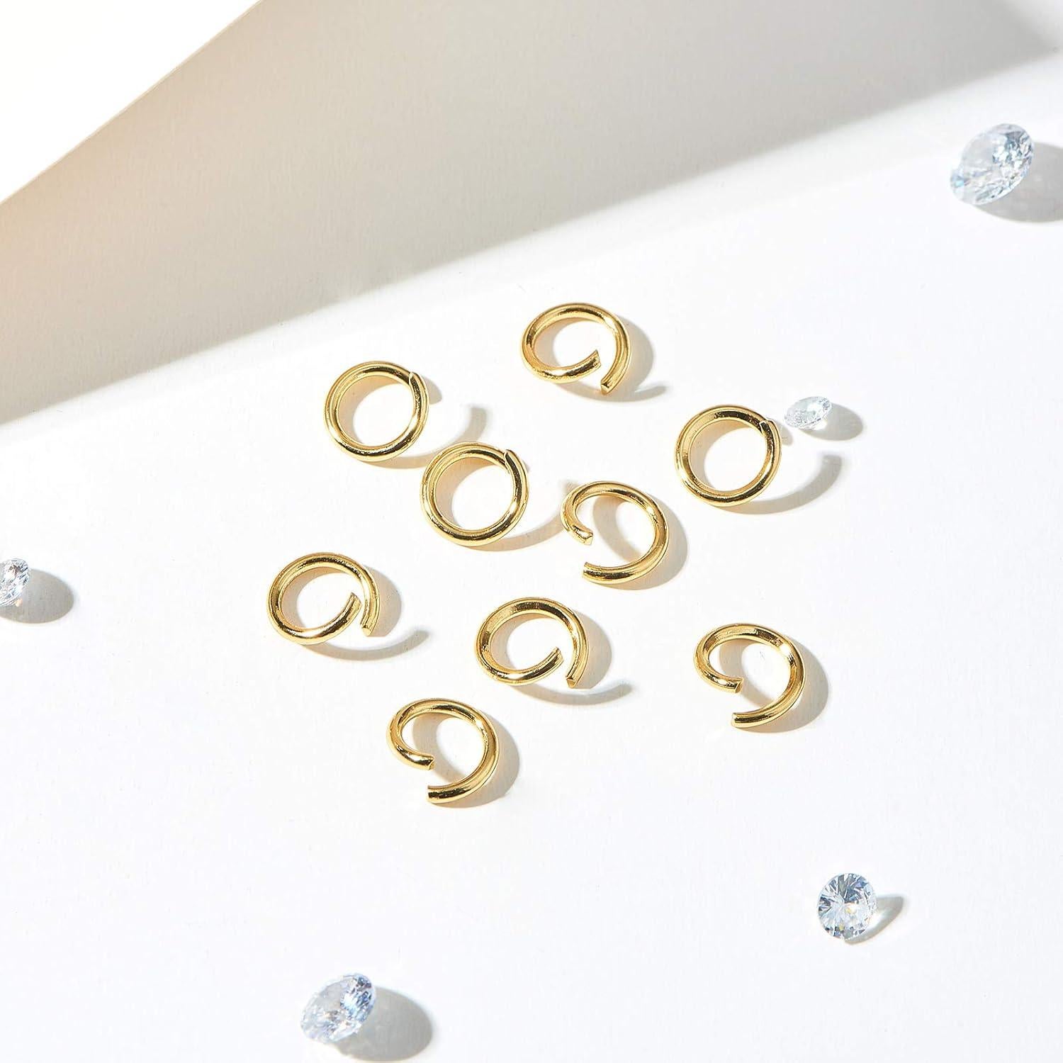 Anillas Abiertas Doradas 7mm 200 Pcs DanLingJewelry