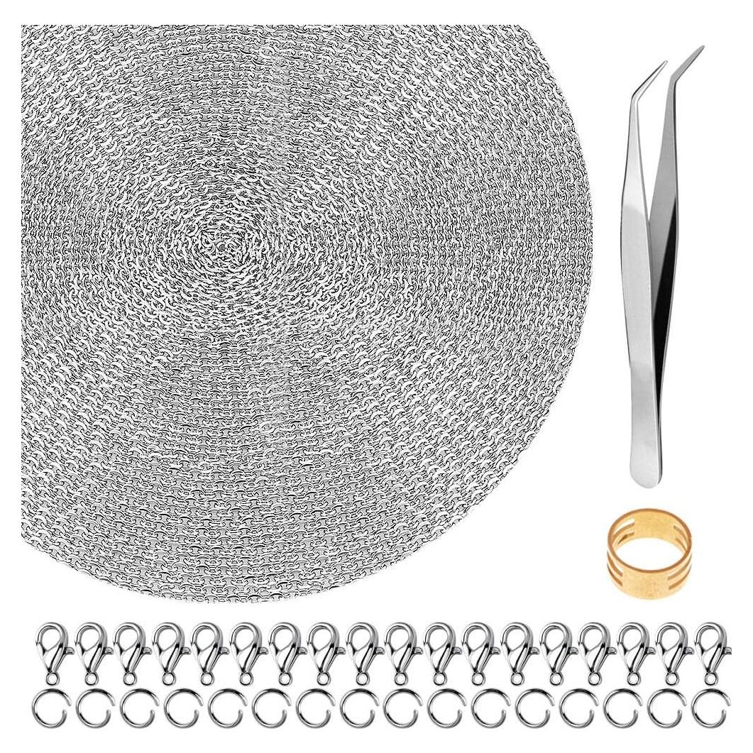 Cadena de Acero Inoxidable Anezus 15m con Anillas y Cierres
