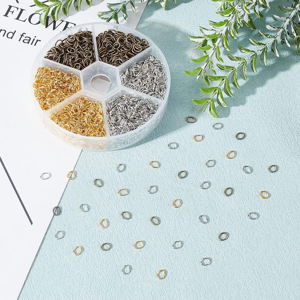 Anillas Abiertas Ovaladas PH PandaHall 2550 Pcs Hierro 5.5x4mm