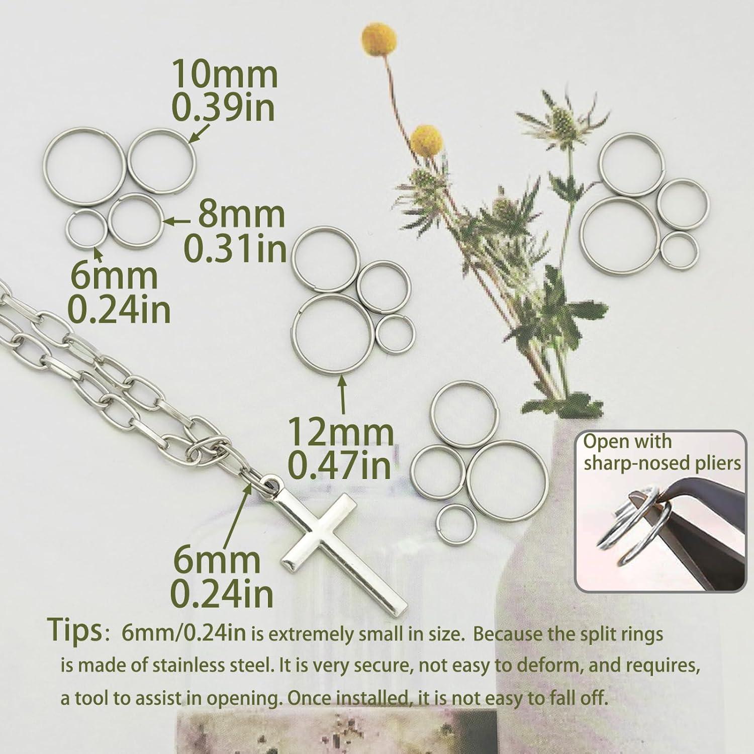 100 Anillos de Salto Doble Abierto HOLAILS Acero Inoxidable