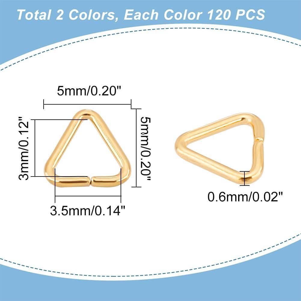 Anillos de Salto Abiertos PH PandaHall 120pcs 5mm Oro 18k