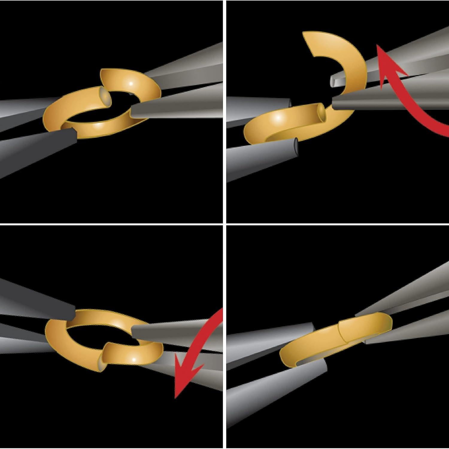 Anillas Abiertas The Beadsmith 4mm Baño de Oro 144 Piezas