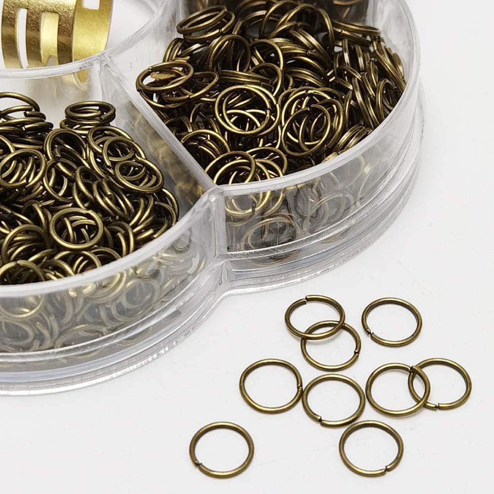 Chenkou Craft 2000pcs Anillos Abiertos 4-10mm + Herramienta