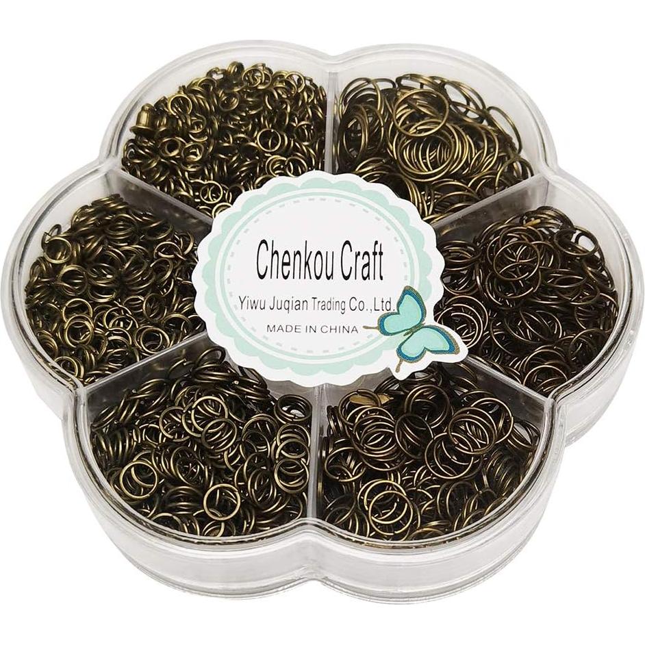 Chenkou Craft 2000pcs Anillos Abiertos 4-10mm + Herramienta