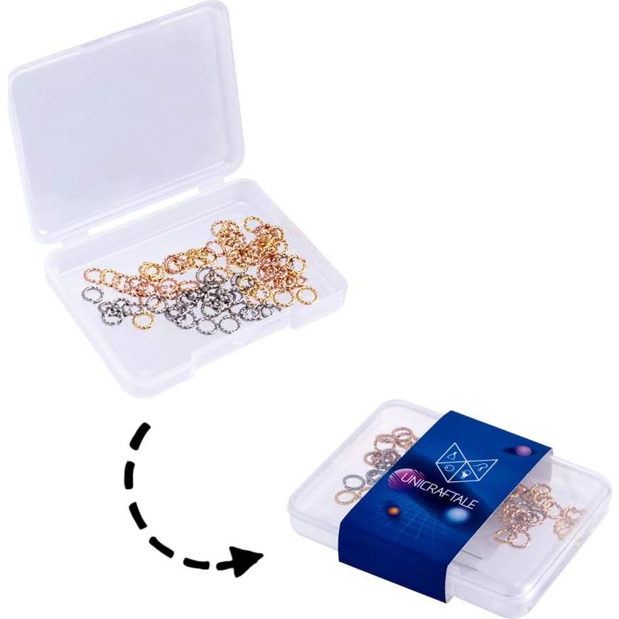 Anillas Abiertas Retorcidas UNICRAFTALE 90pcs Acero Inoxidable