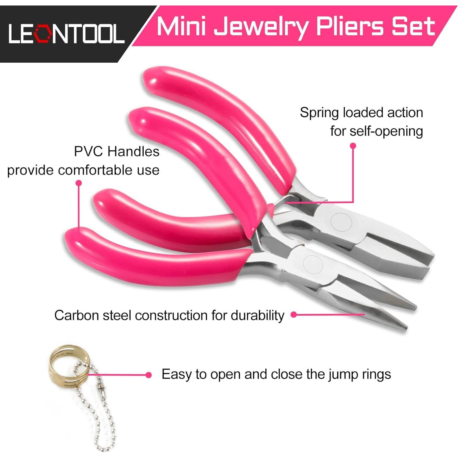 Juego de Alicates Mini 6PCS LEONTOOL 7.62 cm para Joyas
