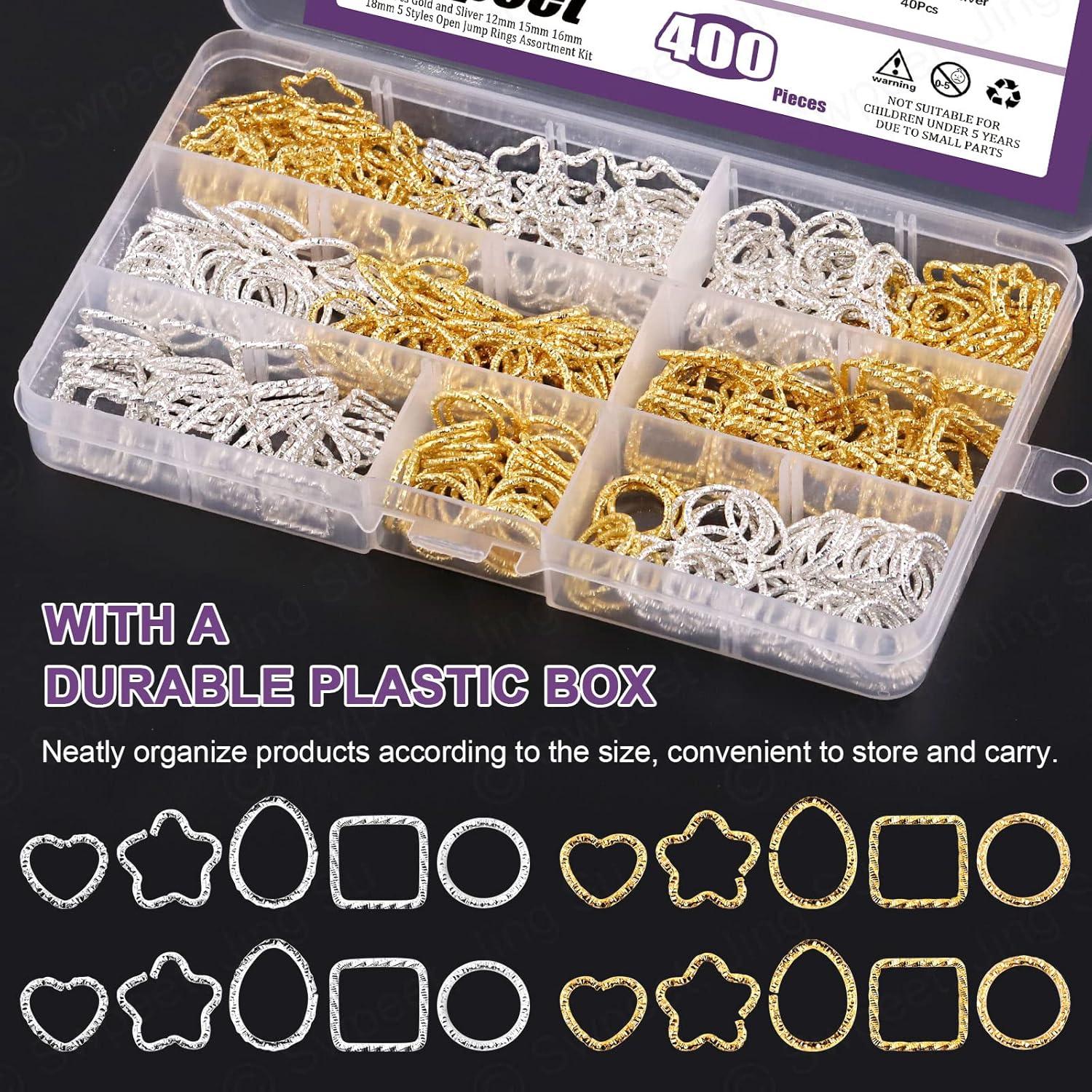 Kit 400 Anillos de Salto Abierto Swpeet 5 Formas 12-18mm