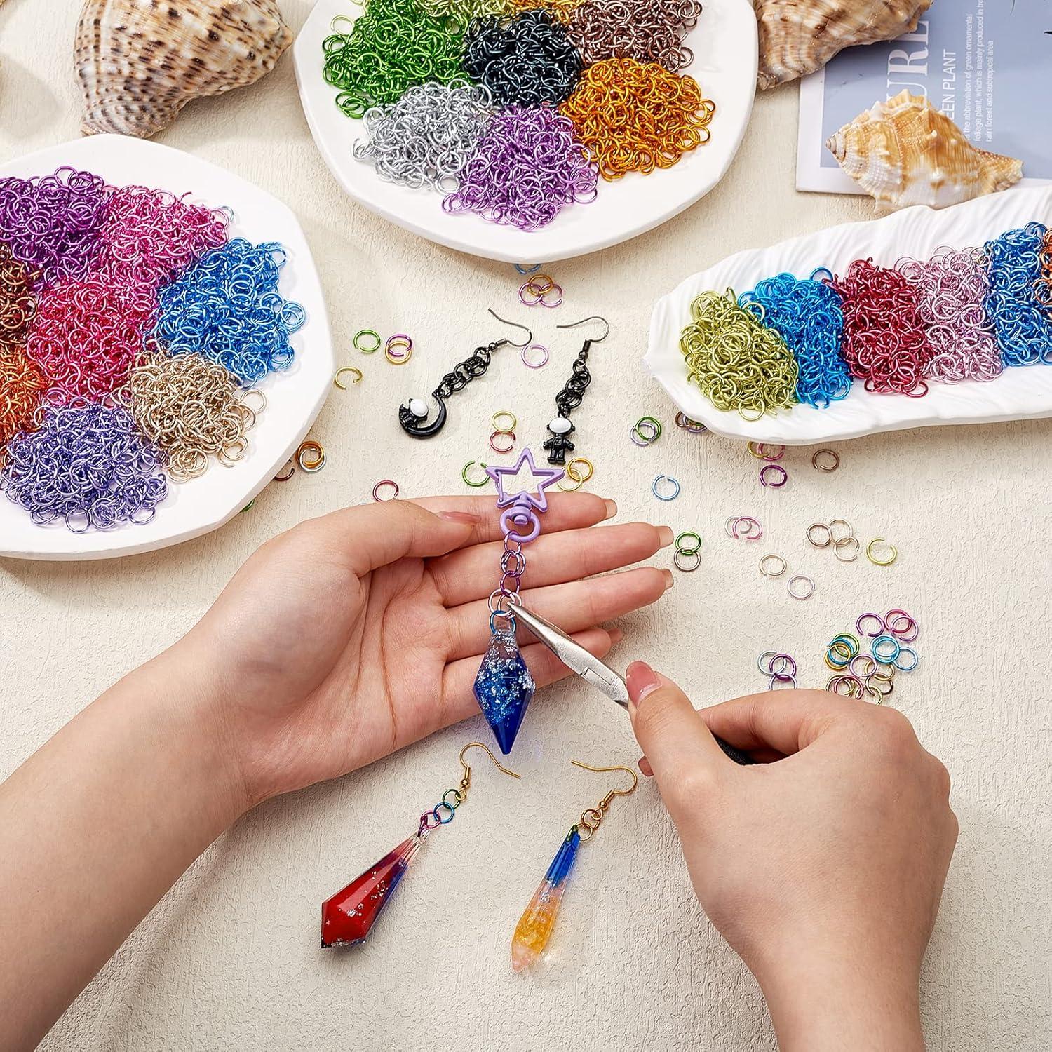 2040 Piezas Anillos de Salto de Aluminio 10MM WEWAYSMILE 24 Colores