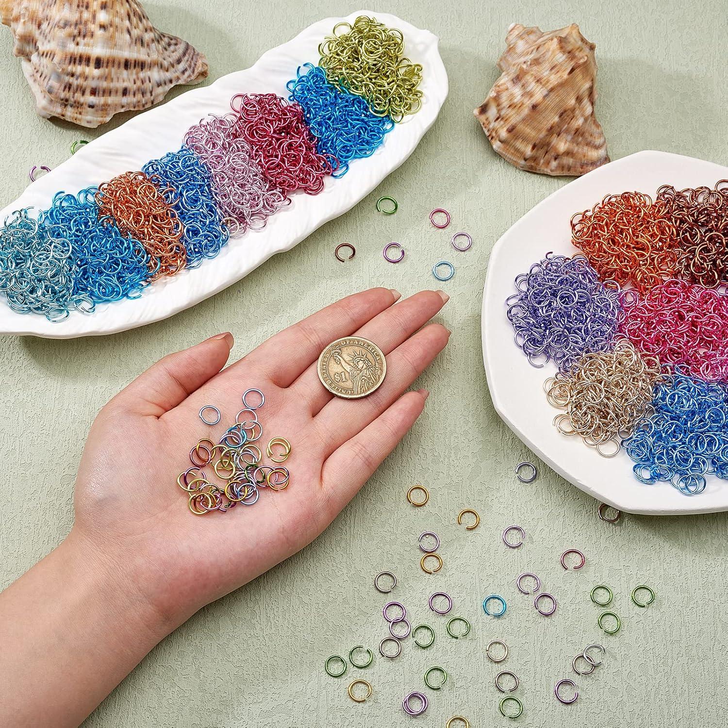 2040 Piezas Anillos de Salto de Aluminio 10MM WEWAYSMILE 24 Colores