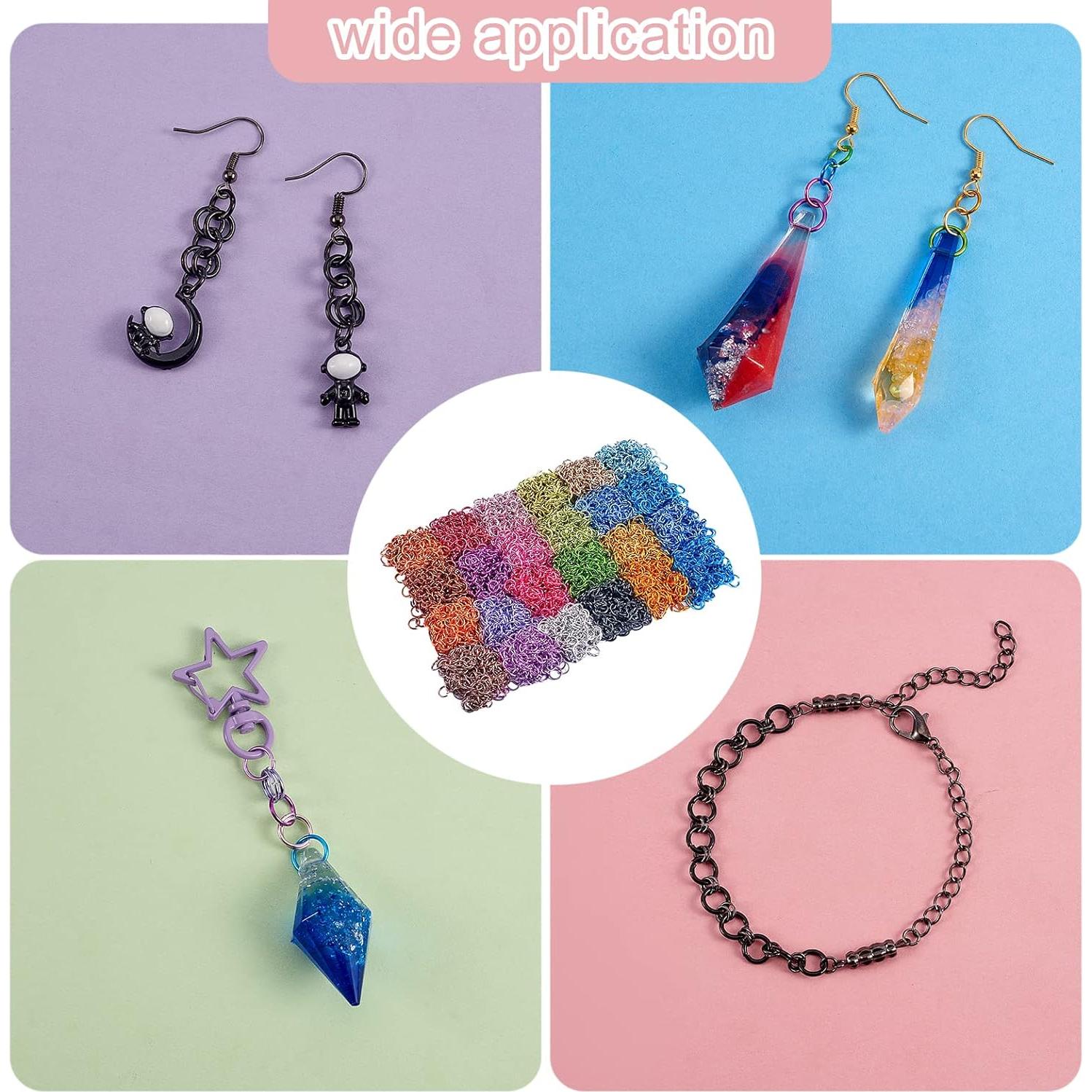 2040 Piezas Anillos de Salto de Aluminio 10MM WEWAYSMILE 24 Colores