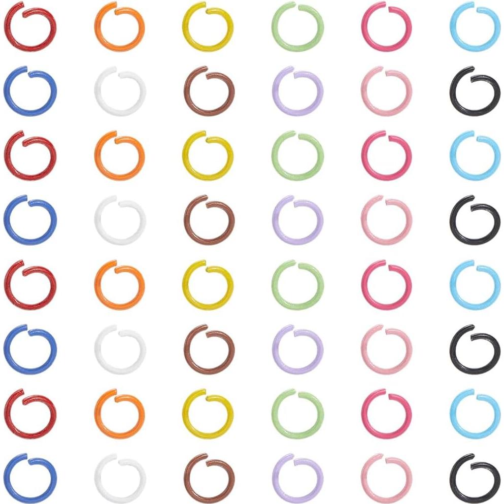 Anillas Abiertas de Salto SUNNYCLUE 360 Pcs 10mm 12 Colores
