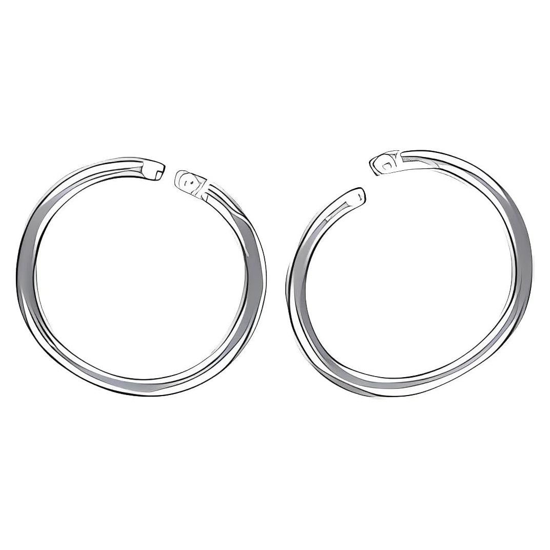 Anillos de Salto Redondos uGems de Plata Esterlina 10mm