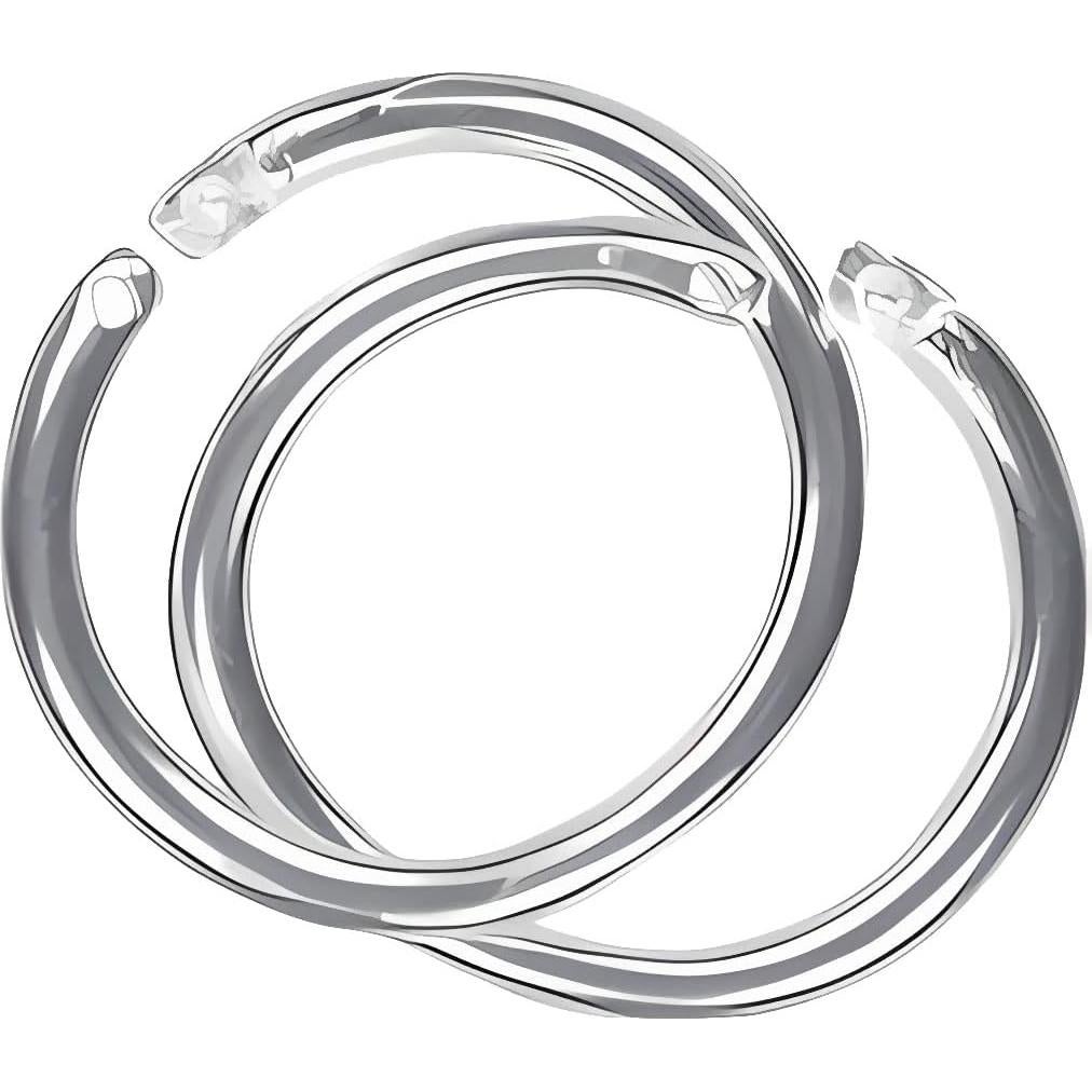 Anillos de Salto Redondos uGems de Plata Esterlina 10mm