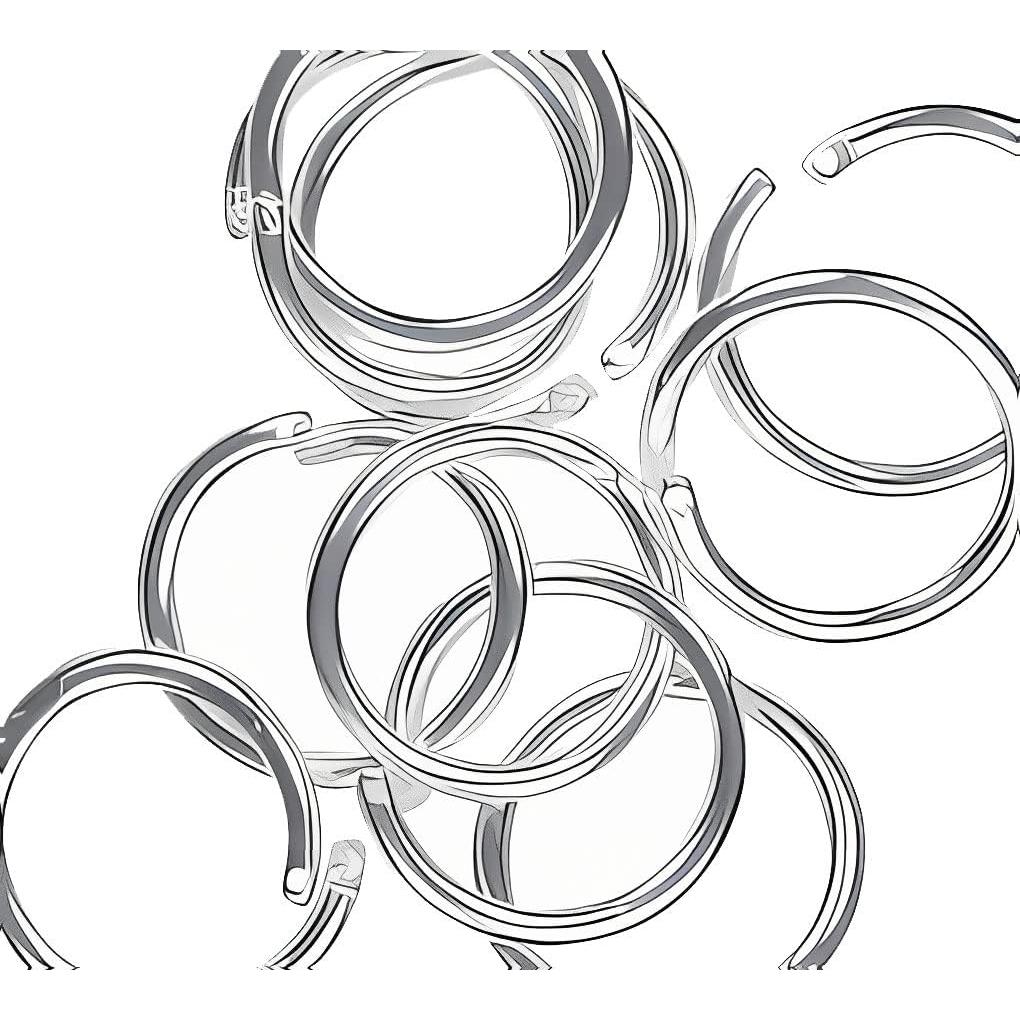 Anillos de Salto Redondos uGems de Plata Esterlina 10mm