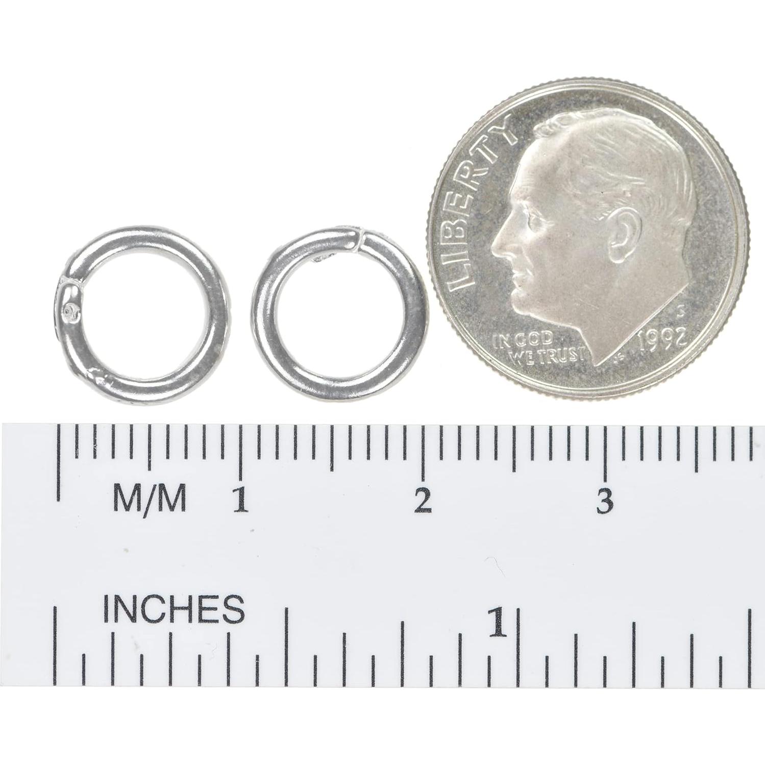 Anillos de Salto Redondos uGems de Plata Esterlina 10mm