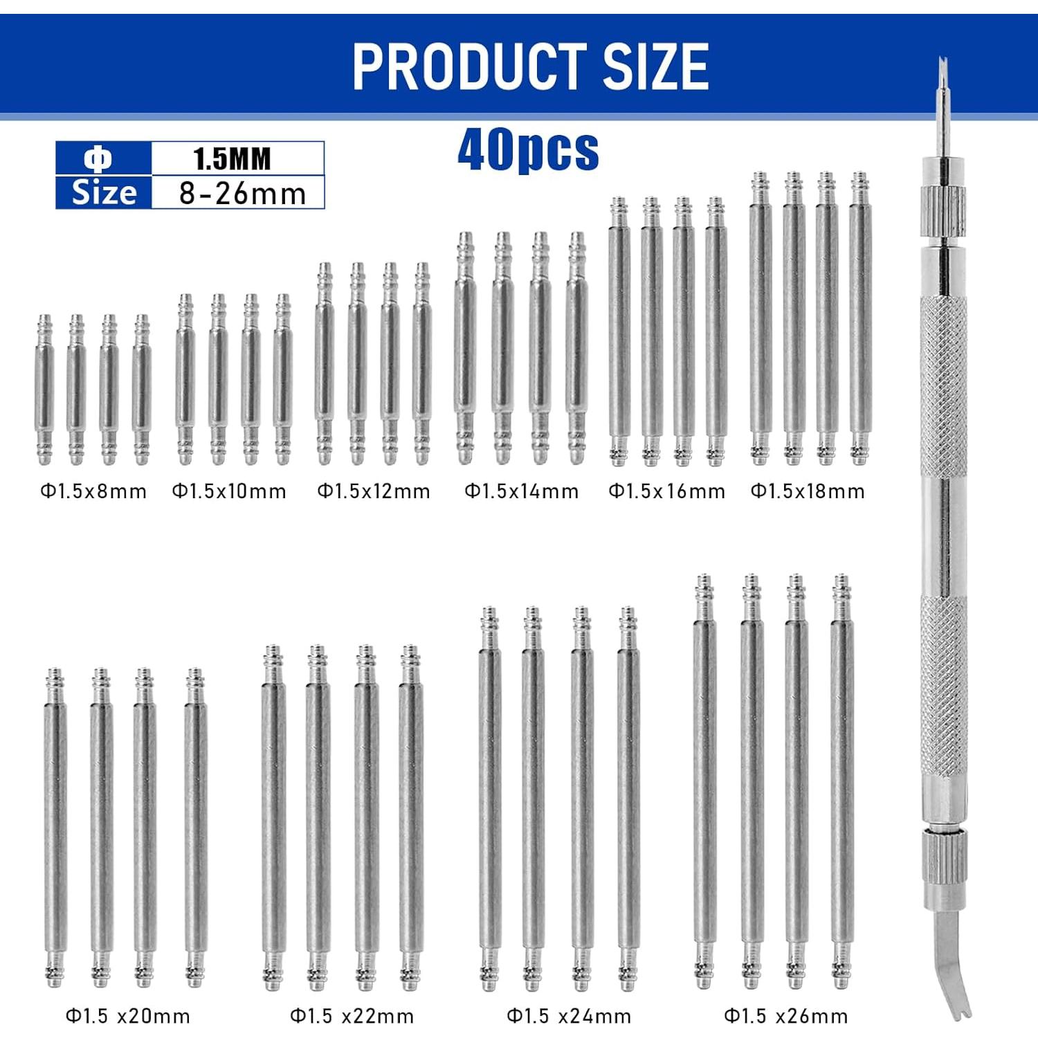 Kit de Herramientas para Relojes Sliverdew 41 Piezas 1.5mm