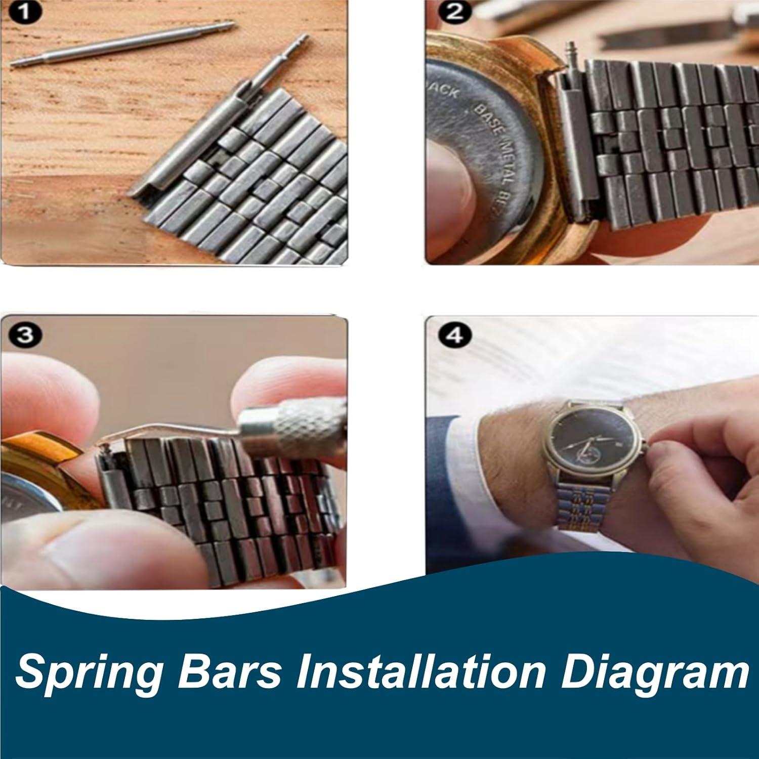 Kit 360 Pasadores de Correa de Reloj Acero Inoxidable 6-23mm