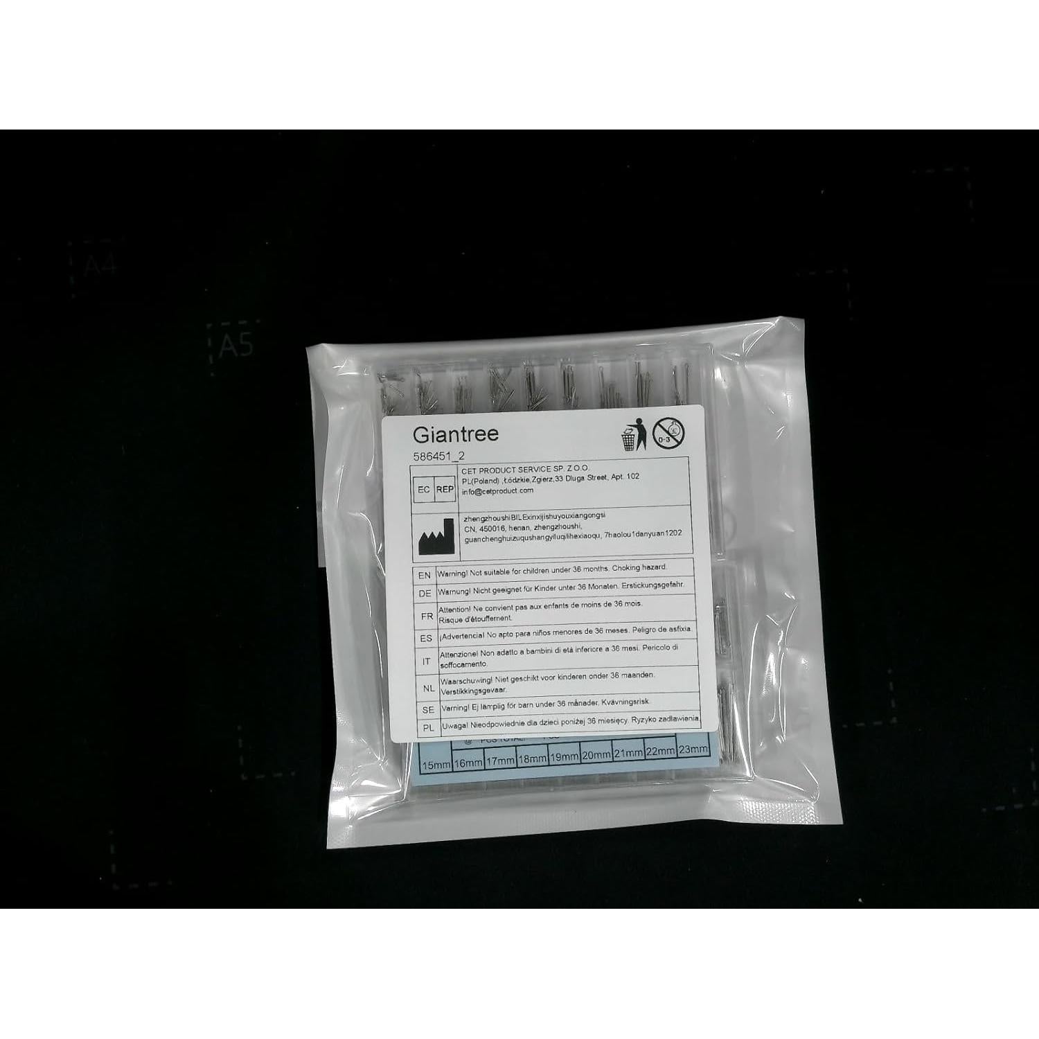 Pasadores de Enlace de Reloj Giantree 720 Piezas Acero Inoxidable 6-23mm